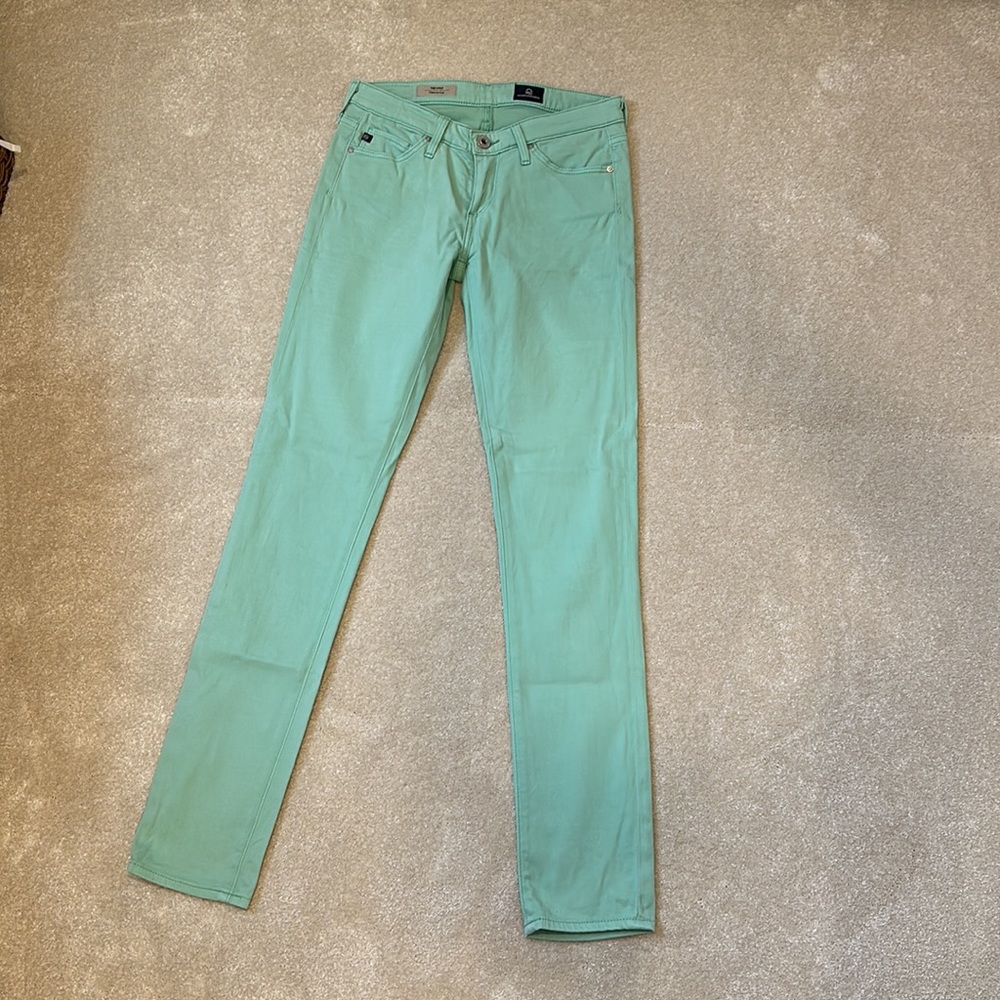 AG Adriano Goldschmied Prima The Stilt Cigarette Leg size 25R Mint green pants
